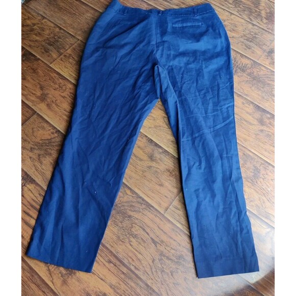 Dana Buchman Navy Blue Dress Pants Work Uniform Slacks Womens Sz 16 Straight Leg - Picture 2 of 10